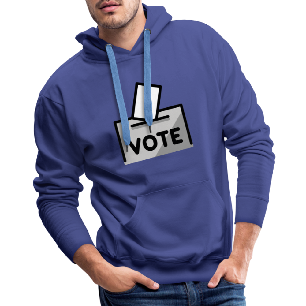 Customizable Ballot Moji with Vote Text Emoji Expression Men’s Premium Hoodie - Emoji.Express - royal blue