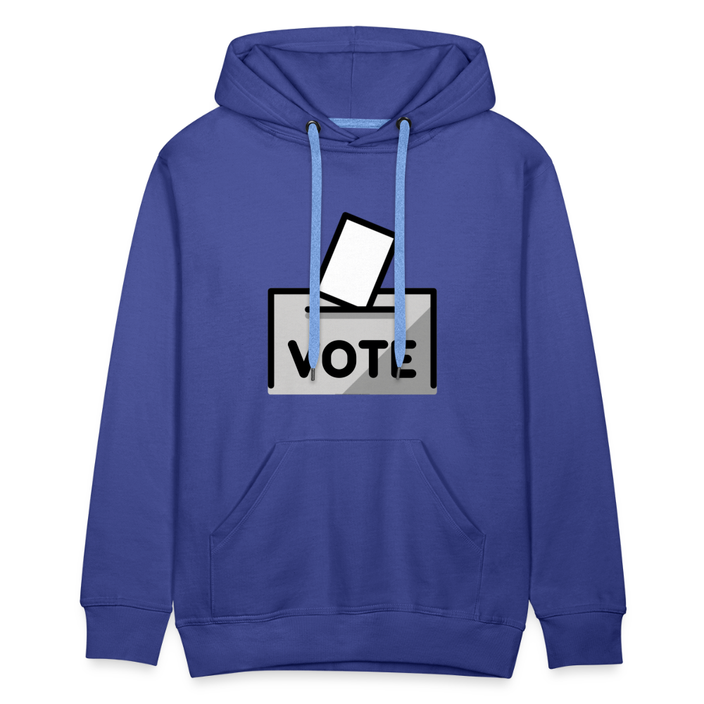 Customizable Ballot Moji with Vote Text Emoji Expression Men’s Premium Hoodie - Emoji.Express - royal blue