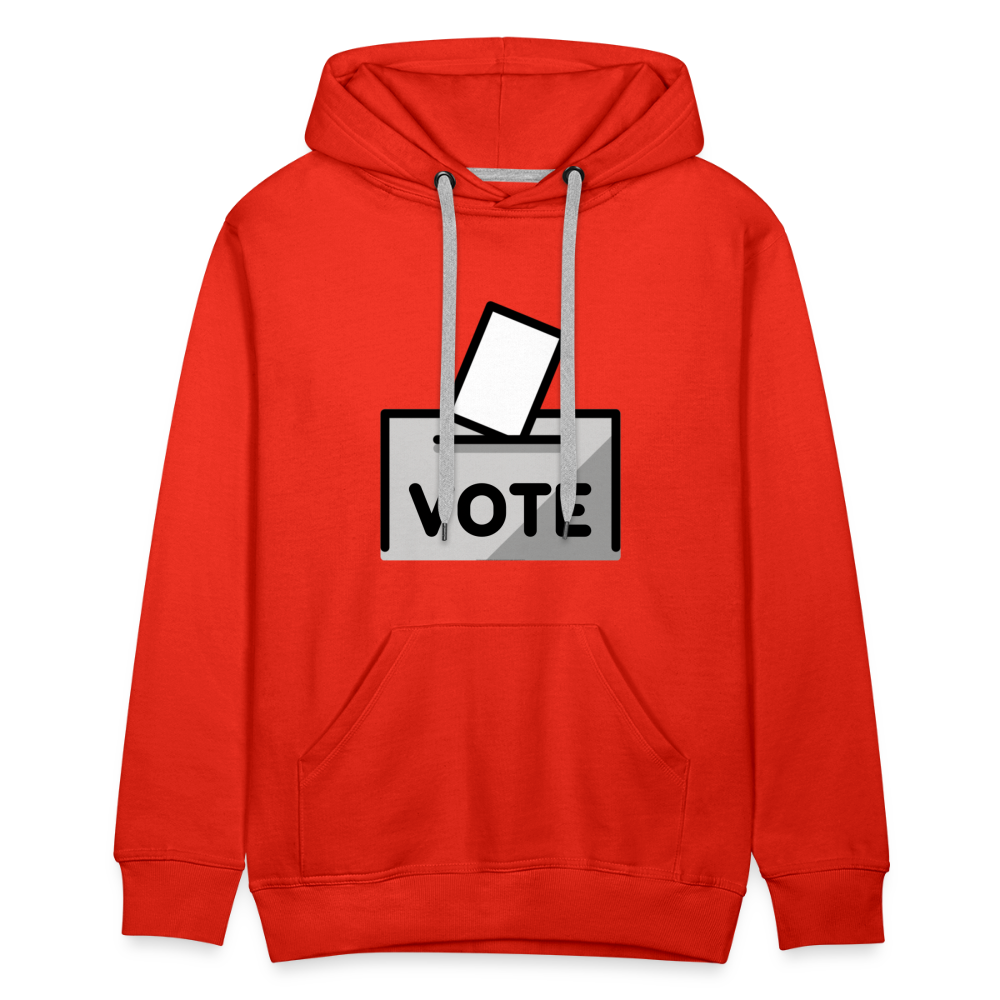 Customizable Ballot Moji with Vote Text Emoji Expression Men’s Premium Hoodie - Emoji.Express - red