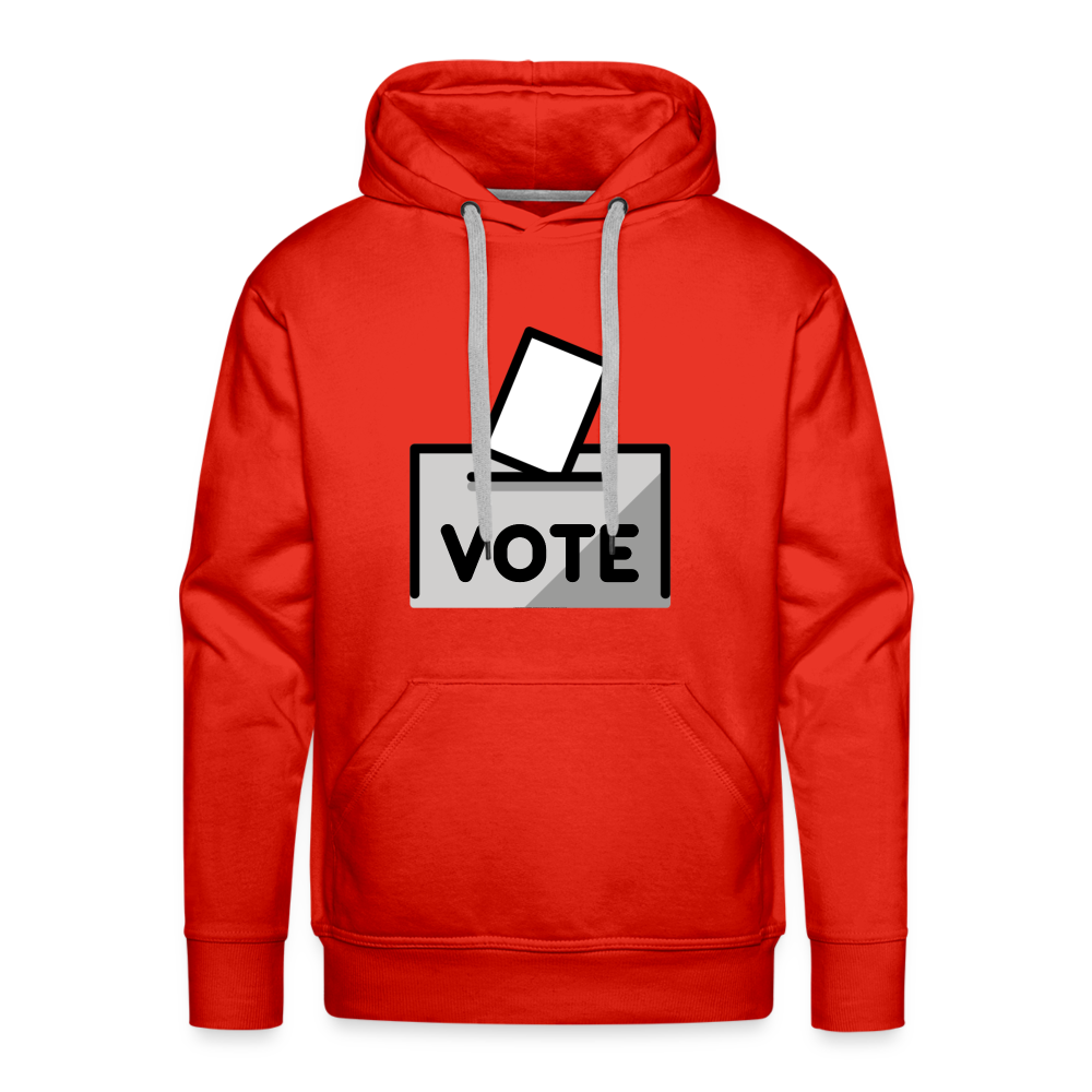 Customizable Ballot Moji with Vote Text Emoji Expression Men’s Premium Hoodie - Emoji.Express - red