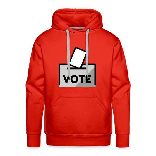 Customizable Ballot Moji with Vote Text Emoji Expression Men’s Premium Hoodie - Emoji.Express - red