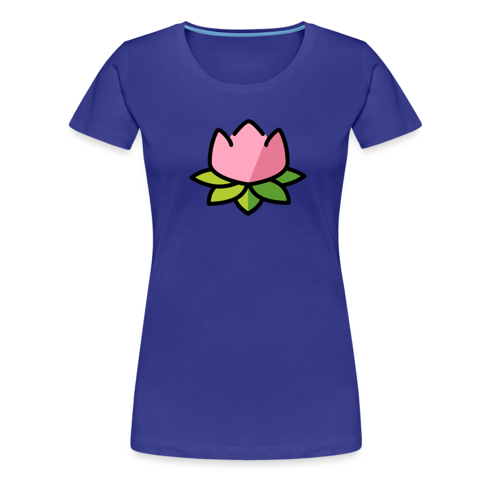 Customizable Lotus Moji Women's Cut Premium T-Shirt - Emoji.Express - royal blue