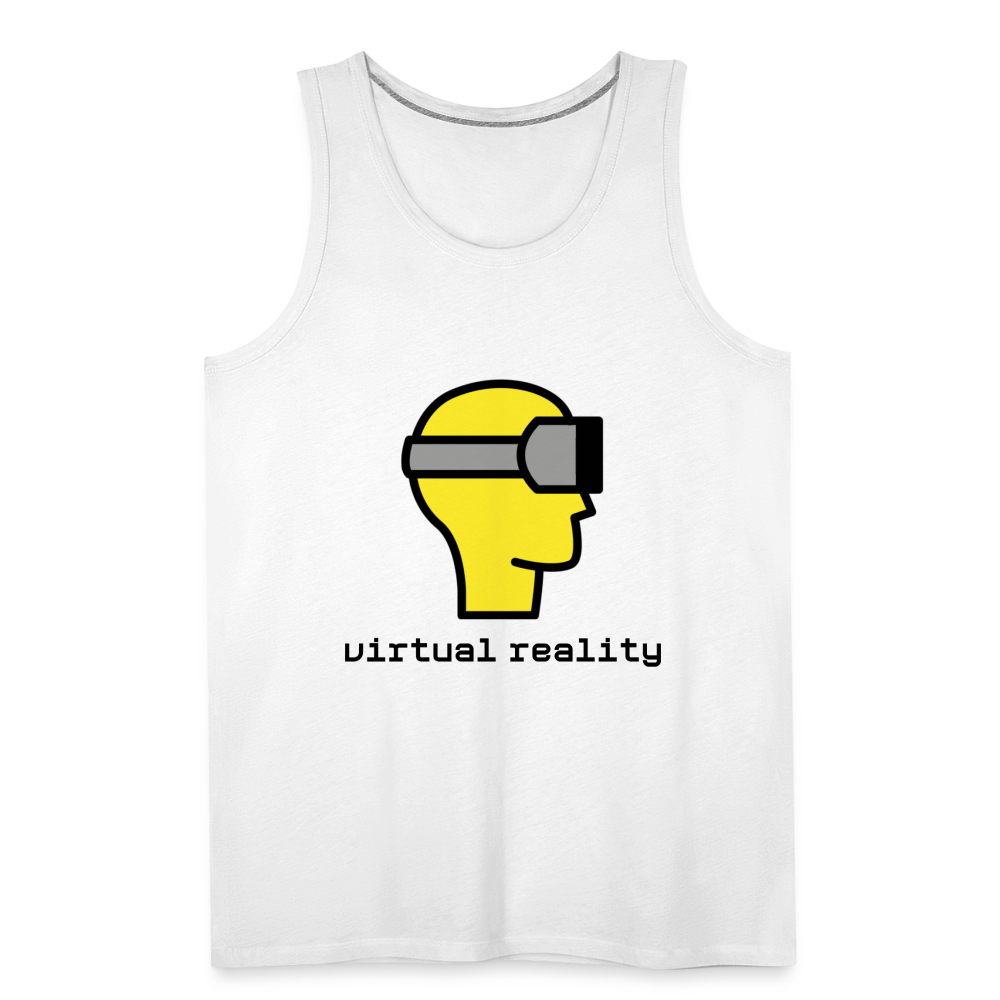 Customizable Virtual Reality Moji Men’s Premium Tank - Emoji.Express - white