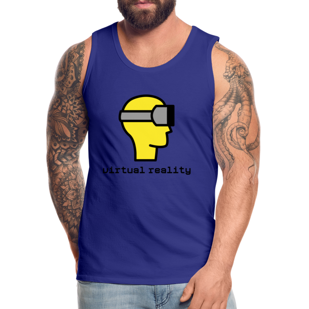 Customizable Virtual Reality Moji Men’s Premium Tank - Emoji.Express - royal blue