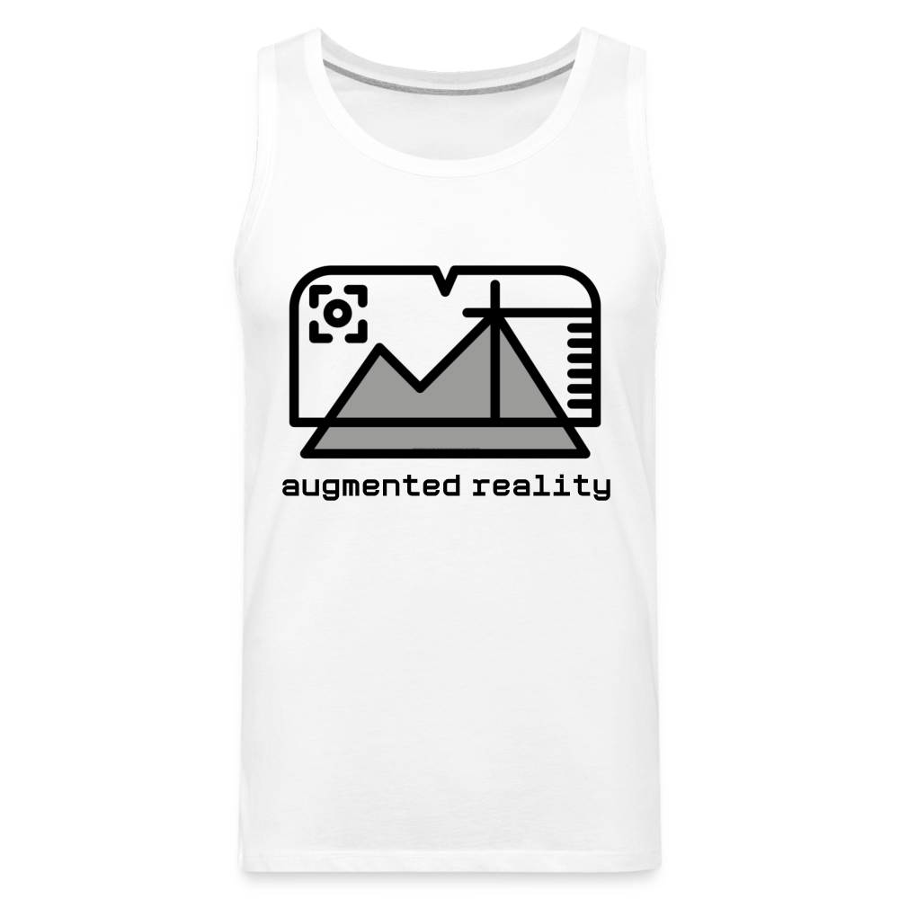 Customizable Augmented Reality Moji Men’s Premium Tank Top - Emoji.Express - white