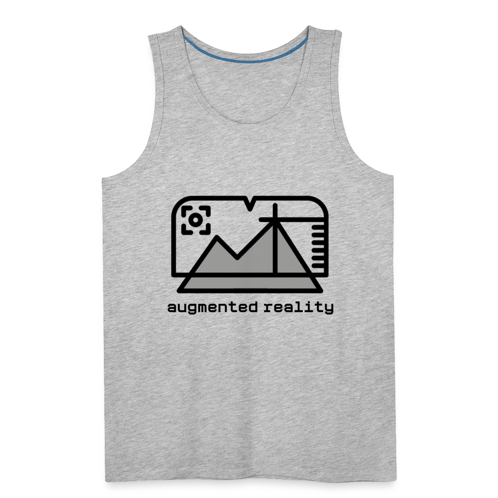 Customizable Augmented Reality Moji Men’s Premium Tank Top - Emoji.Express - heather gray