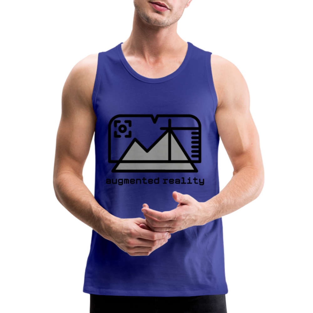 Customizable Augmented Reality Moji Men’s Premium Tank Top - Emoji.Express - royal blue