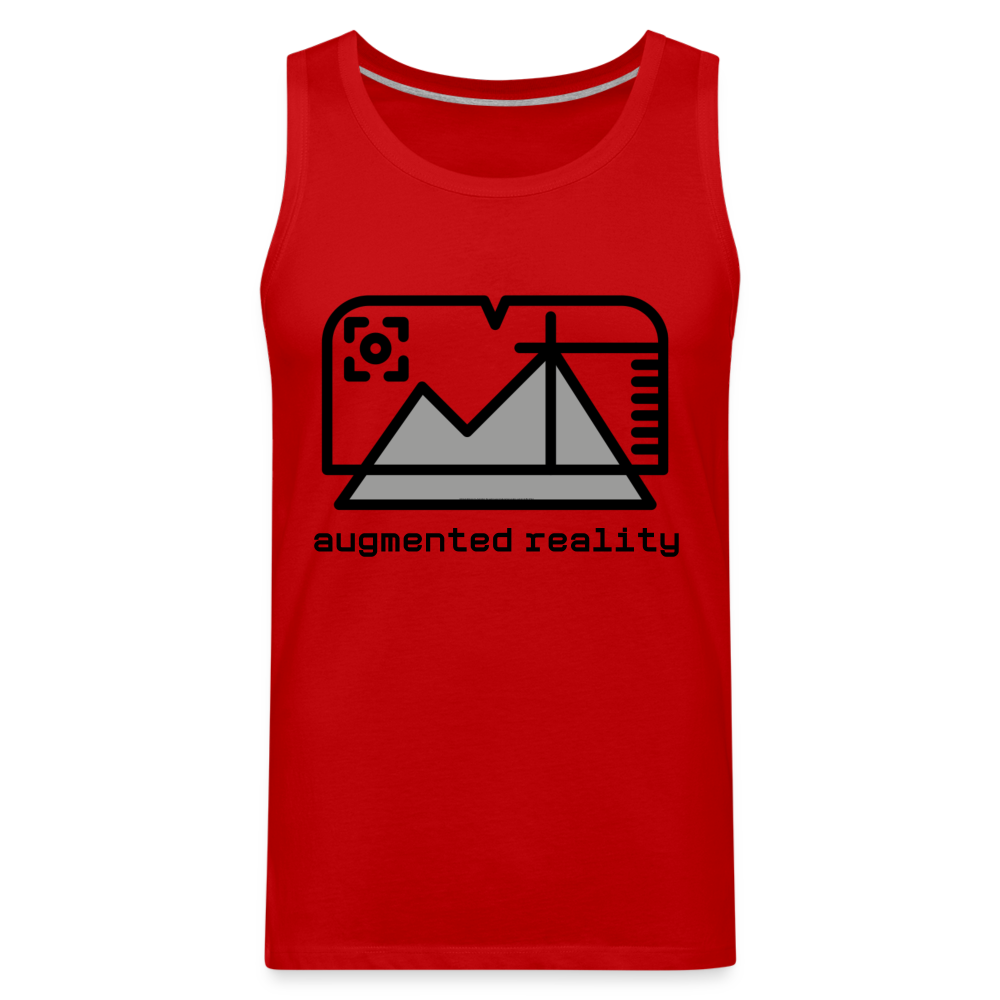 Customizable Augmented Reality Moji Men’s Premium Tank Top - Emoji.Express - red