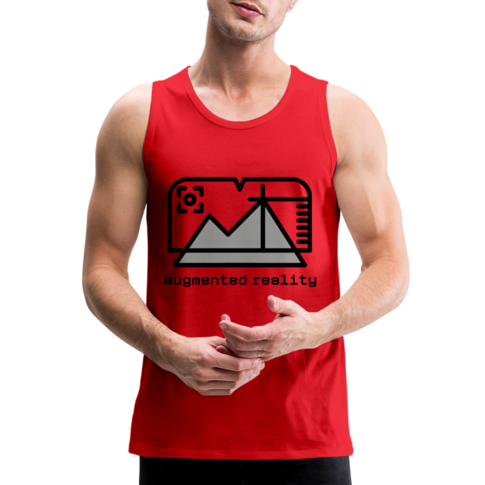 Customizable Augmented Reality Moji Men’s Premium Tank Top - Emoji.Express - red