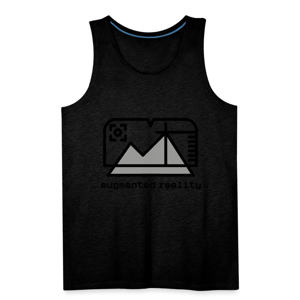 Customizable Augmented Reality Moji Men’s Premium Tank Top - Emoji.Express - charcoal grey