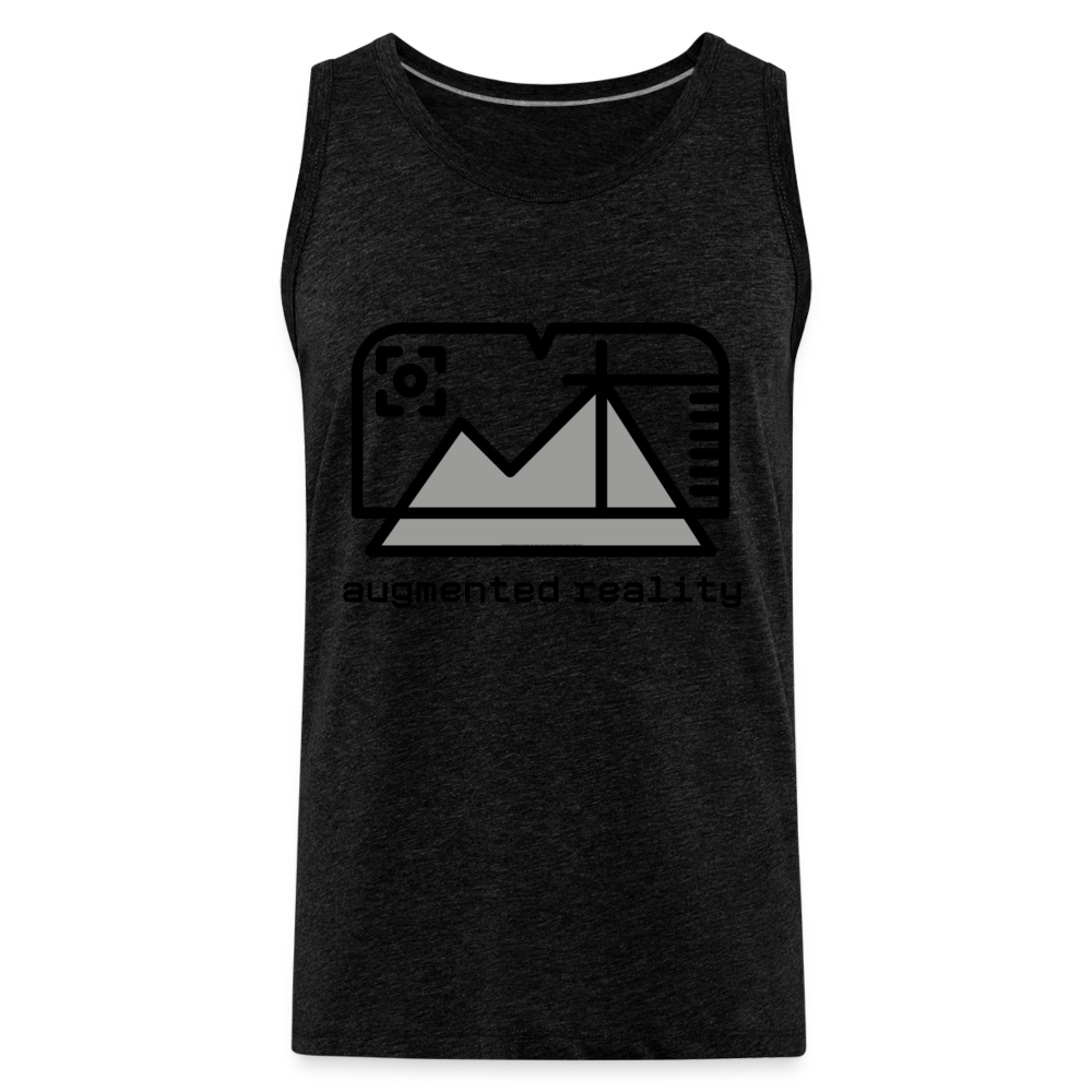 Customizable Augmented Reality Moji Men’s Premium Tank Top - Emoji.Express - charcoal grey