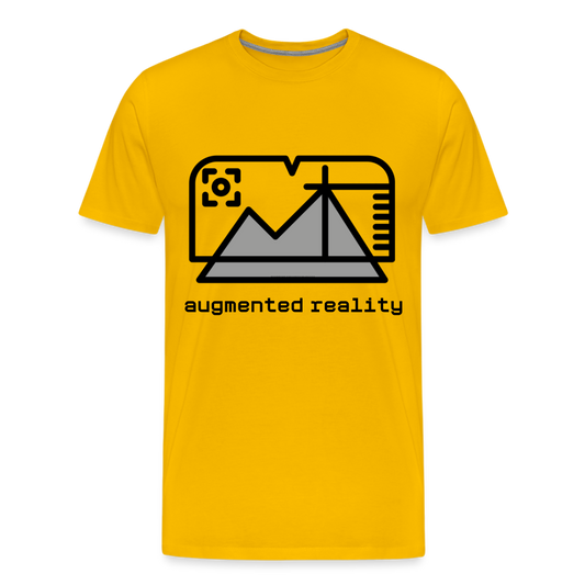 Customizable Augmented Reality Moji Men’s Premium T-Shirt - Emoji.Express - sun yellow