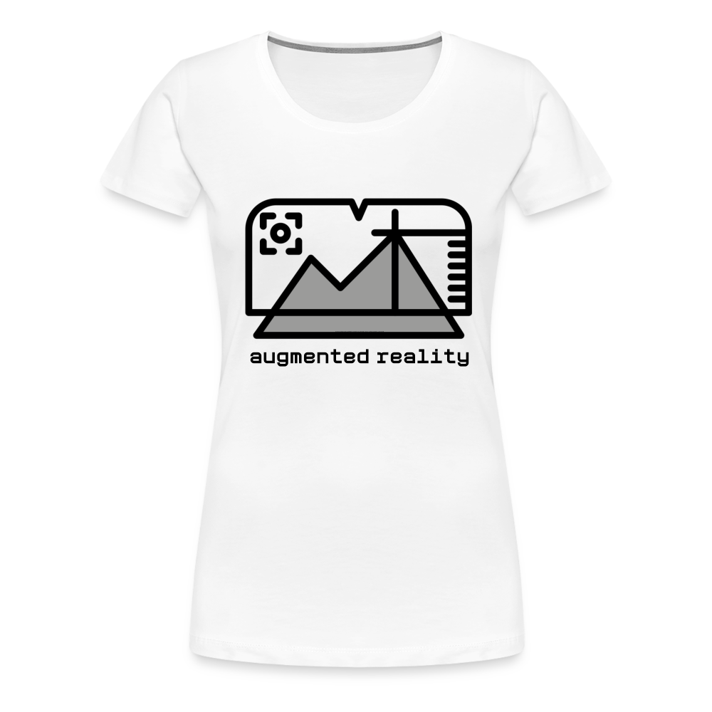 Customizable Augmented Reality Moji + "Augmented Reality" Text Women's Cut Premium T-Shirt - Emoji.Express - white