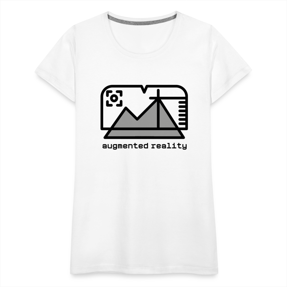 Customizable Augmented Reality Moji + "Augmented Reality" Text Women's Cut Premium T-Shirt - Emoji.Express - white