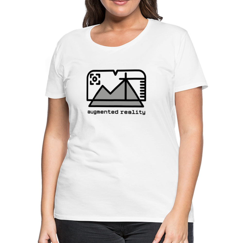 Customizable Augmented Reality Moji + "Augmented Reality" Text Women's Cut Premium T-Shirt - Emoji.Express - white