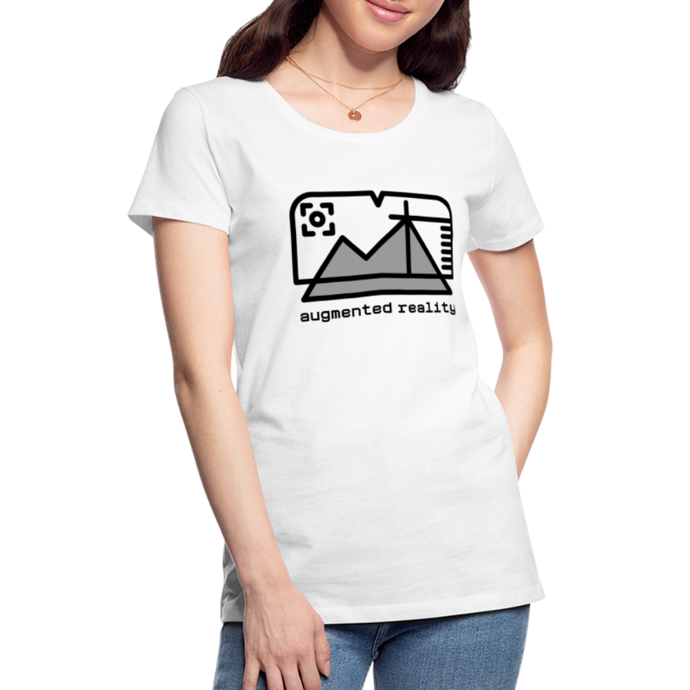 Customizable Augmented Reality Moji + "Augmented Reality" Text Women's Cut Premium T-Shirt - Emoji.Express - white