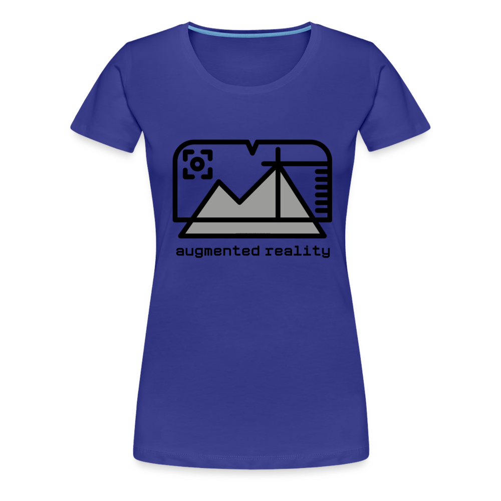 Customizable Augmented Reality Moji + "Augmented Reality" Text Women's Cut Premium T-Shirt - Emoji.Express - royal blue