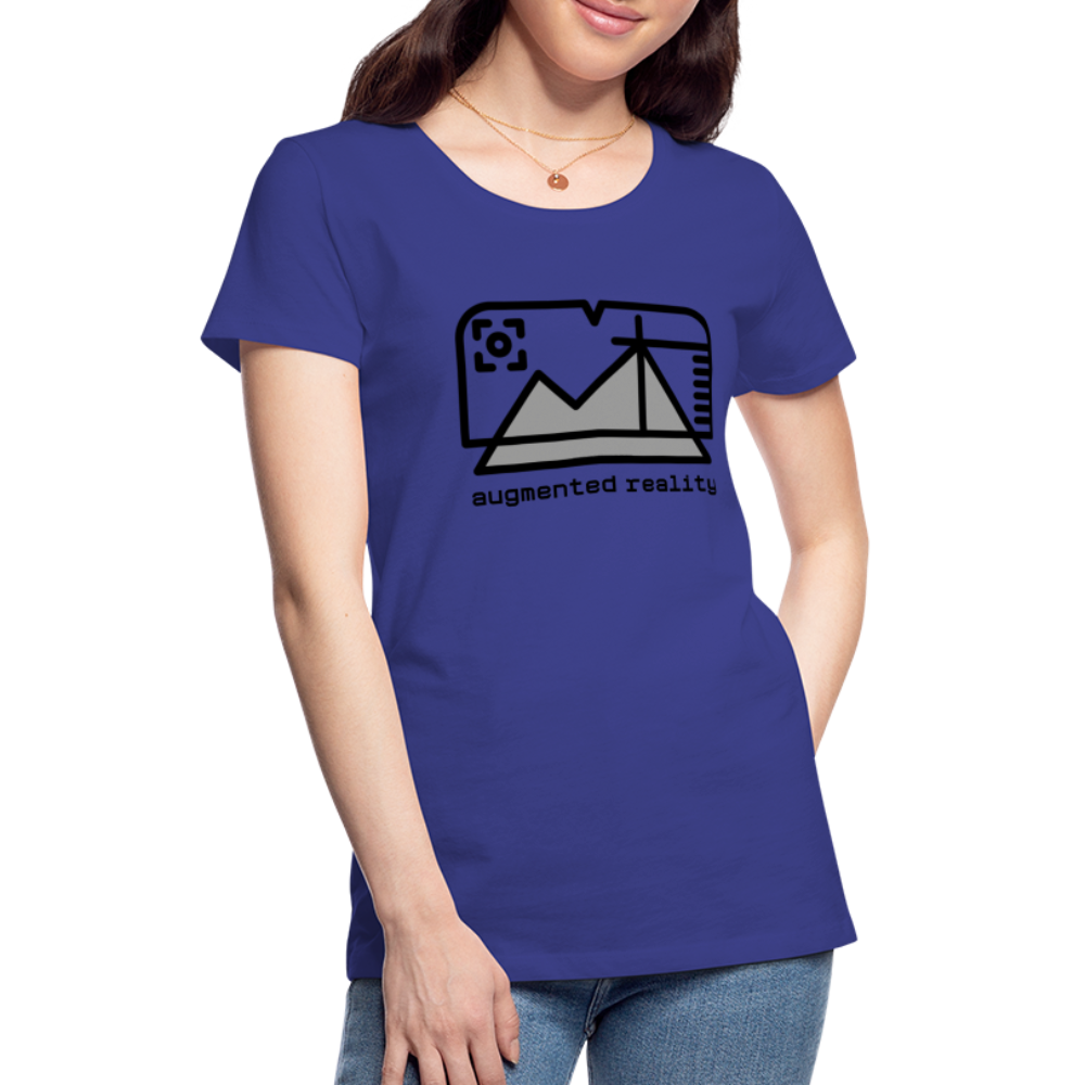 Customizable Augmented Reality Moji + "Augmented Reality" Text Women's Cut Premium T-Shirt - Emoji.Express - royal blue
