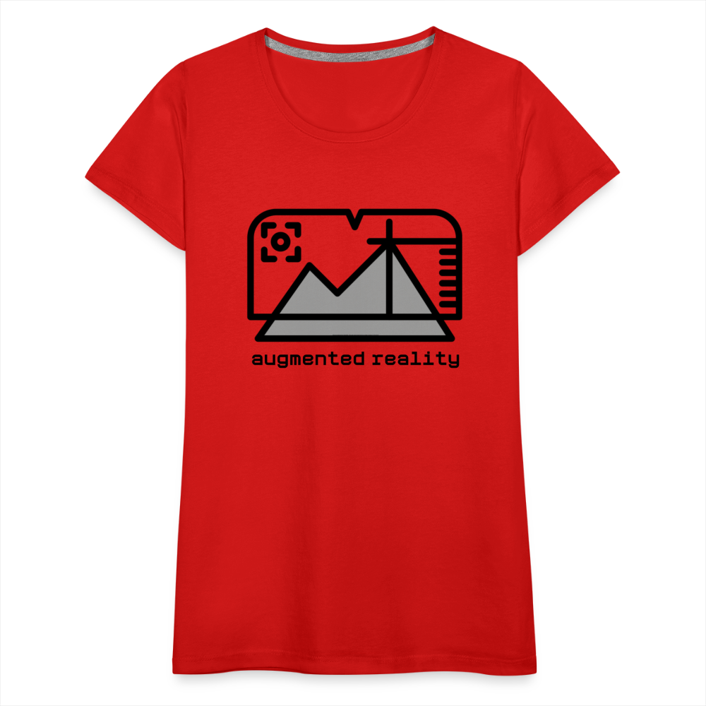 Customizable Augmented Reality Moji + "Augmented Reality" Text Women's Cut Premium T-Shirt - Emoji.Express - red