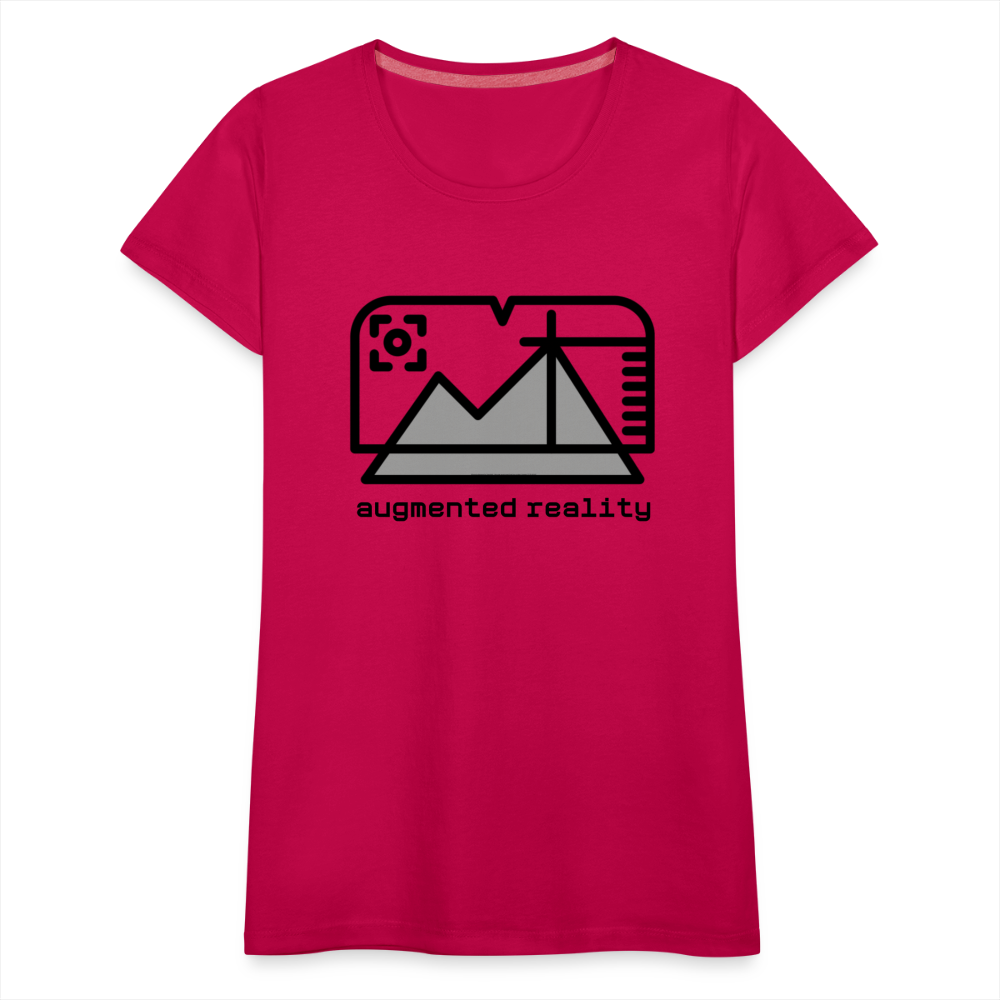 Customizable Augmented Reality Moji + "Augmented Reality" Text Women's Cut Premium T-Shirt - Emoji.Express - dark pink