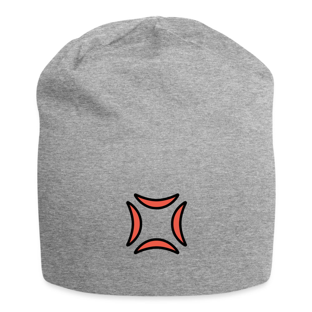 Customizable Anger Symbol Moji Jersey Beanie - Emoji.Express - heather gray