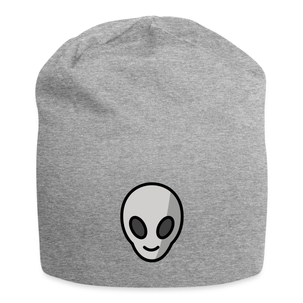 Customizable Alien Moji Jersey Beanie - Emoji.Express - heather gray