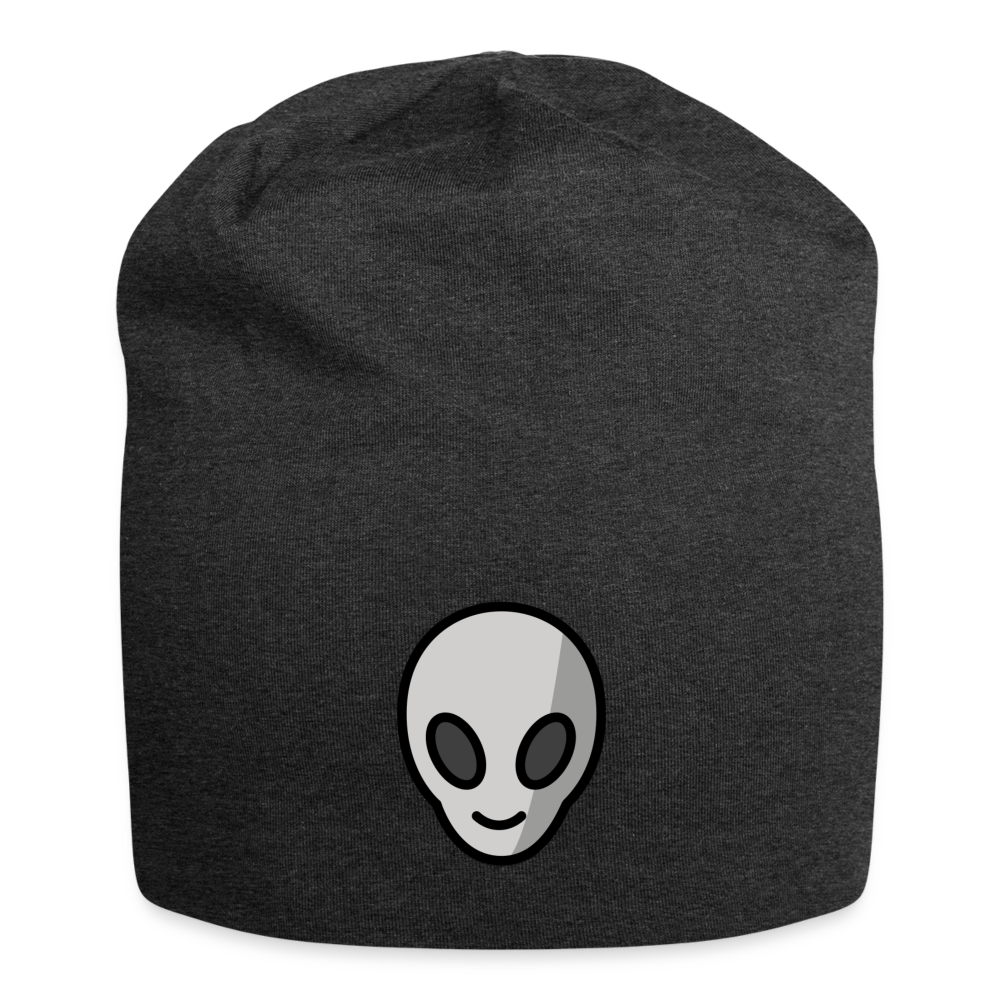 Customizable Alien Moji Jersey Beanie - Emoji.Express - charcoal grey
