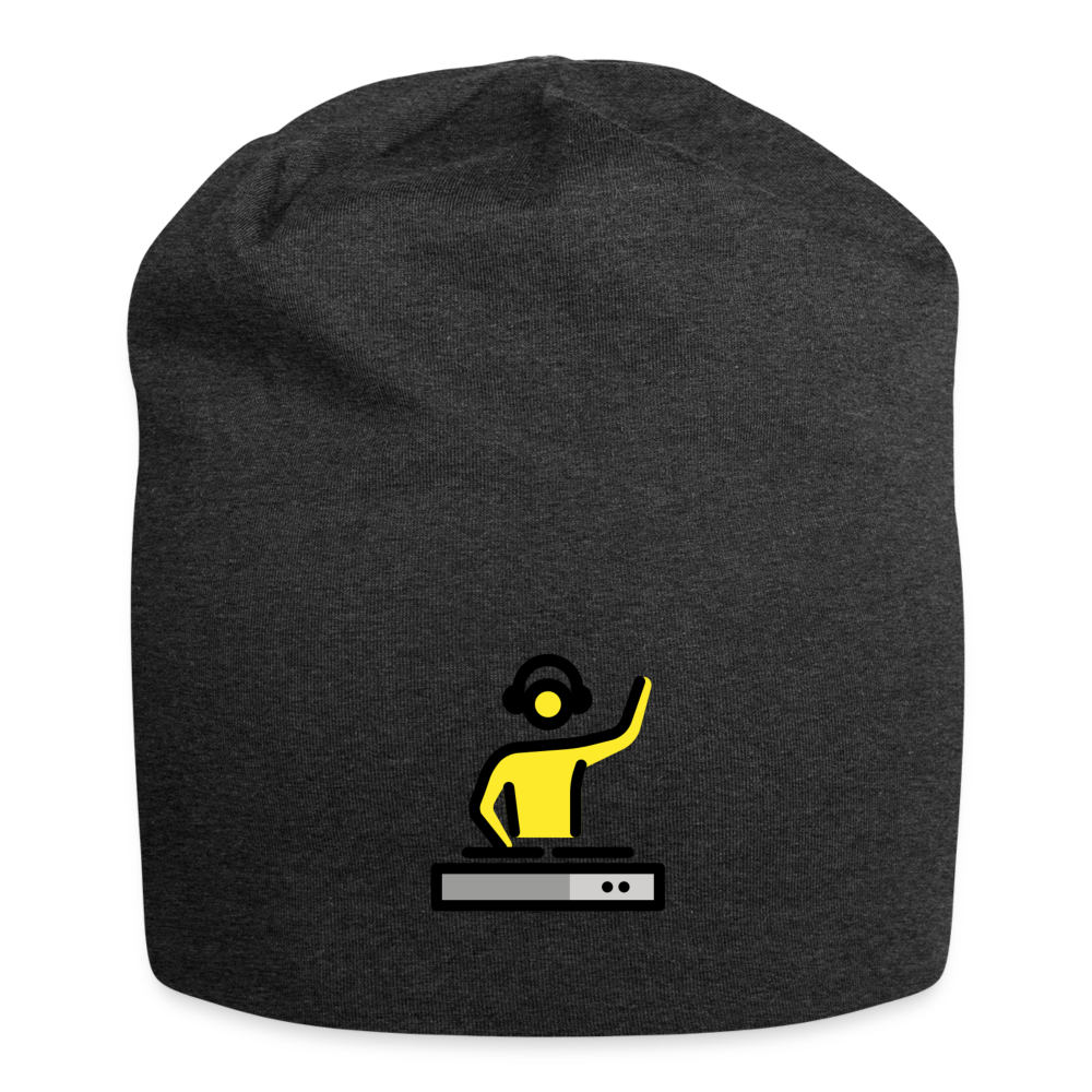 Customizable Person DJ Moji Jersey Beanie - Emoji.Express - charcoal grey