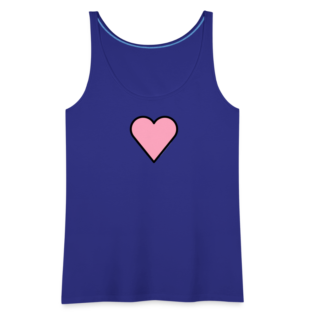 Customizable Pink Heart Women’s Cut Premium Tank Top - Emoji.Express - royal blue