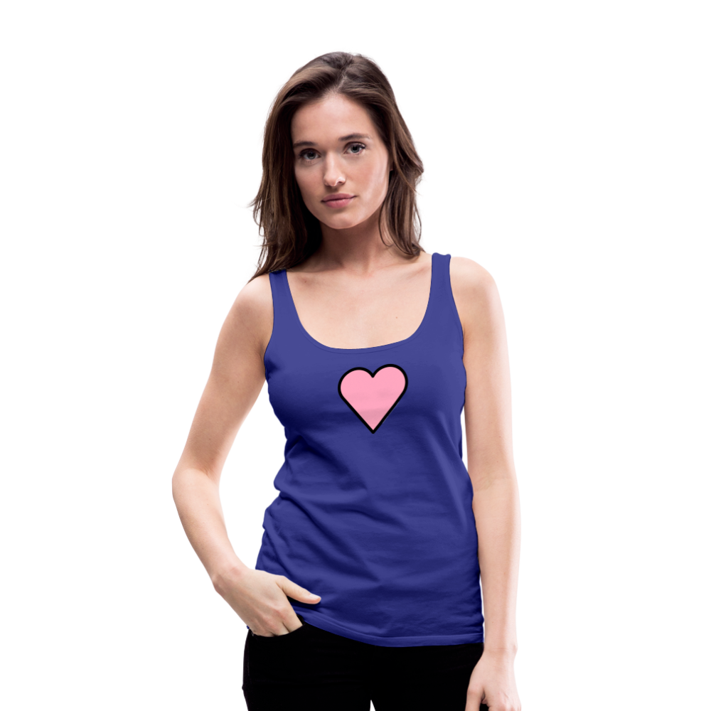 Customizable Pink Heart Women’s Cut Premium Tank Top - Emoji.Express - royal blue