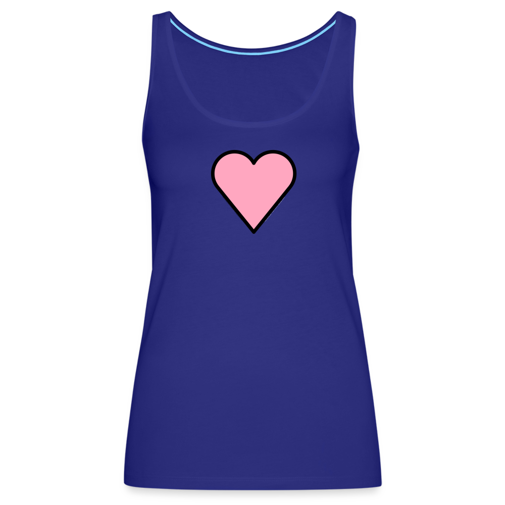 Customizable Pink Heart Women’s Cut Premium Tank Top - Emoji.Express - royal blue