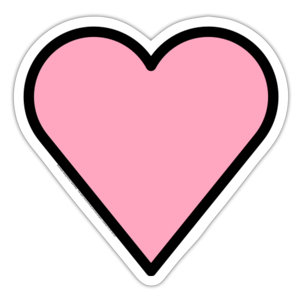 Pink Heart Moji Sticker - Emoji.Express - white matte