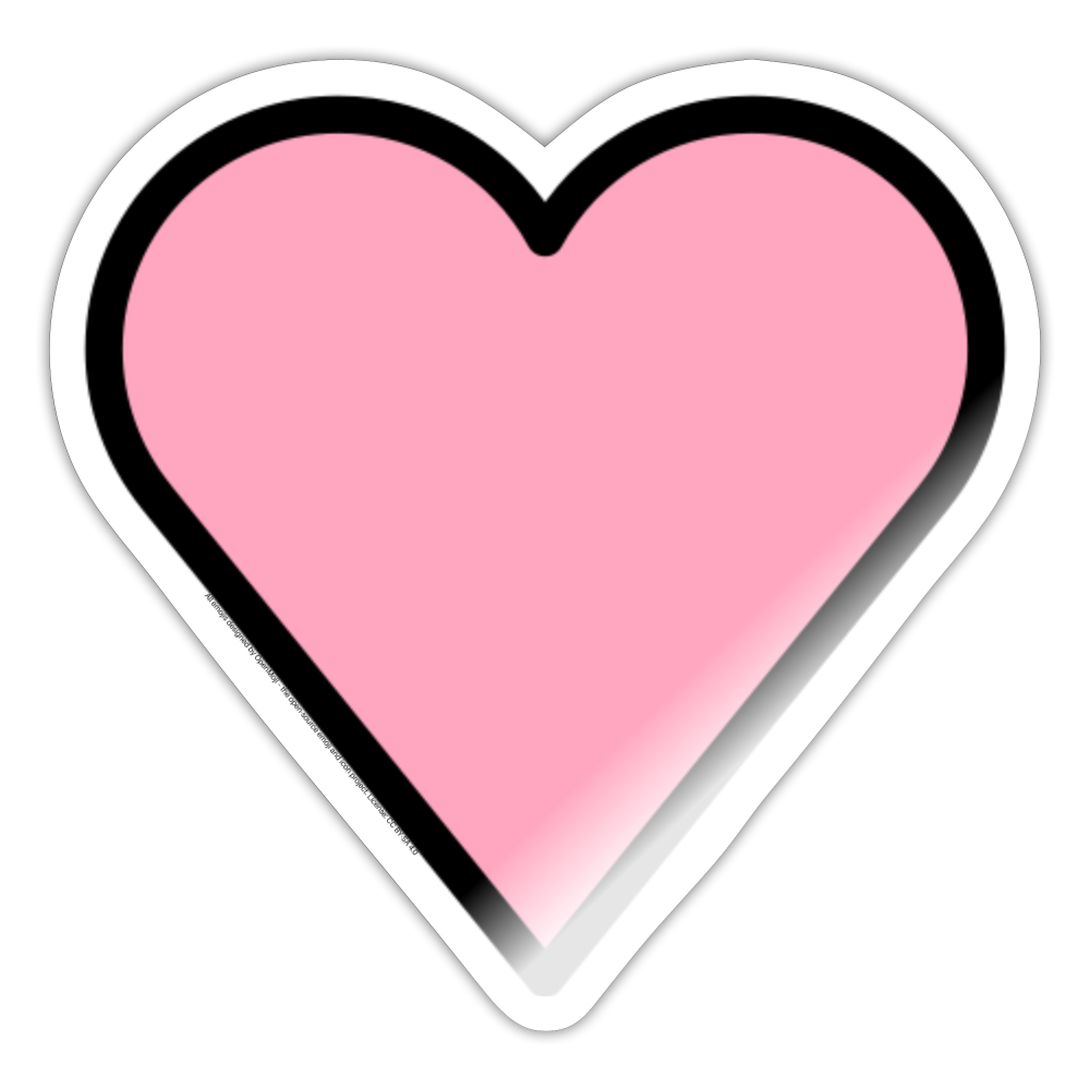 Pink Heart Moji Sticker - Emoji.Express - white glossy