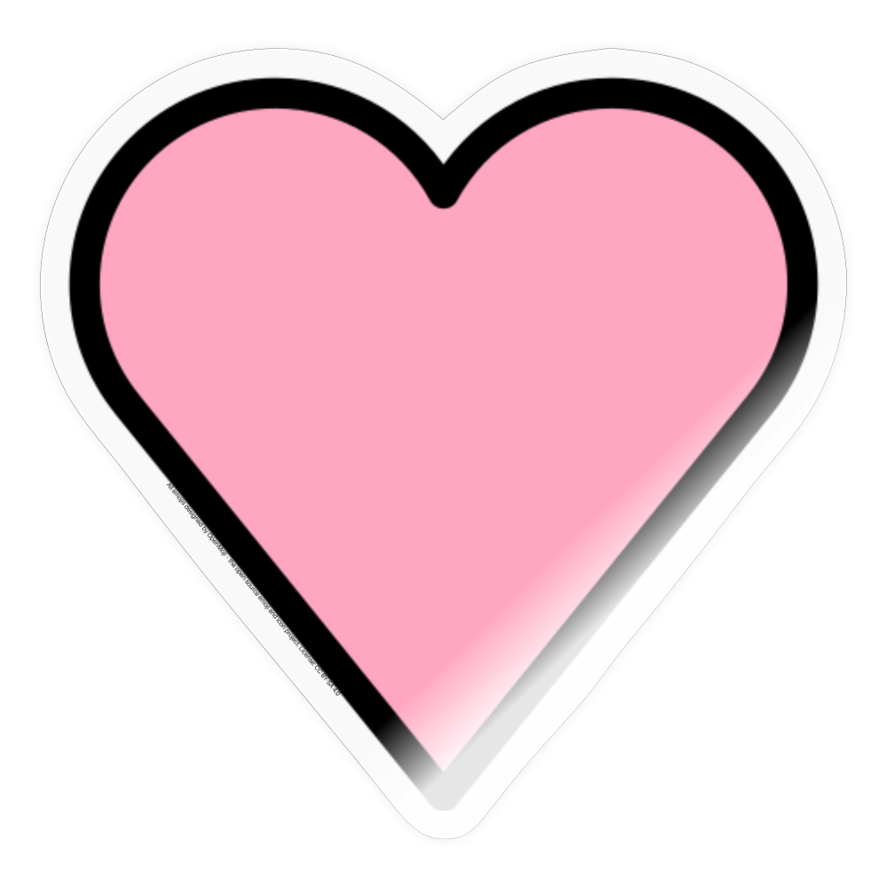 Pink Heart Moji Sticker - Emoji.Express - transparent glossy