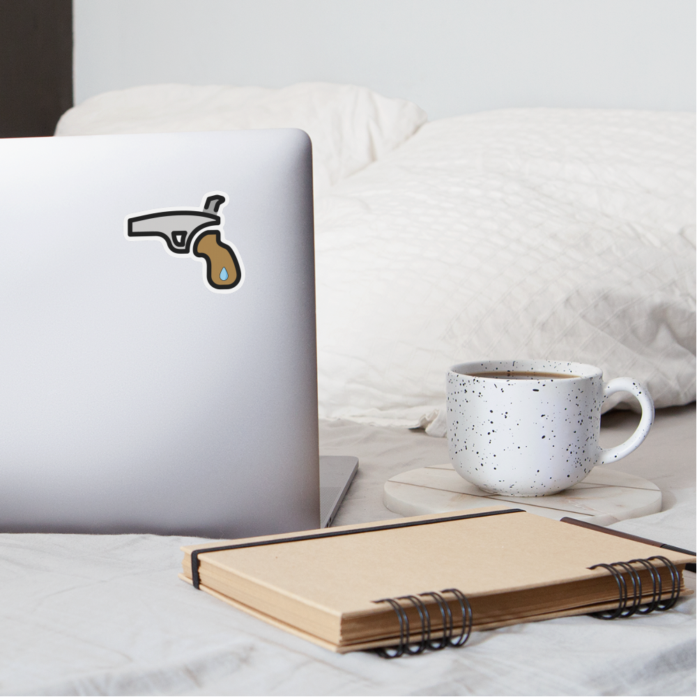 Water Pistol Moji Sticker - Emoji.Express - white matte