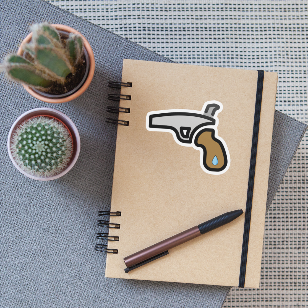 Water Pistol Moji Sticker - Emoji.Express - white matte