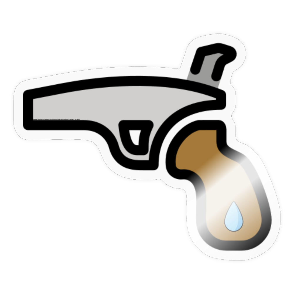 Water Pistol Moji Sticker - Emoji.Express - transparent glossy