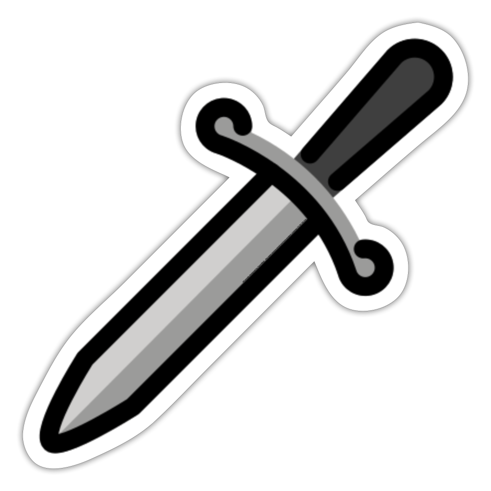 Dagger Moji Sticker - Emoji.Express - white matte