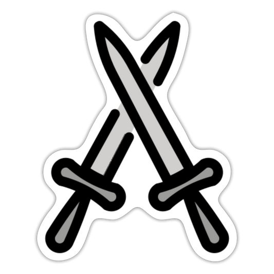 Crossed Swords Moji Sticker - Emoji.Express - white matte