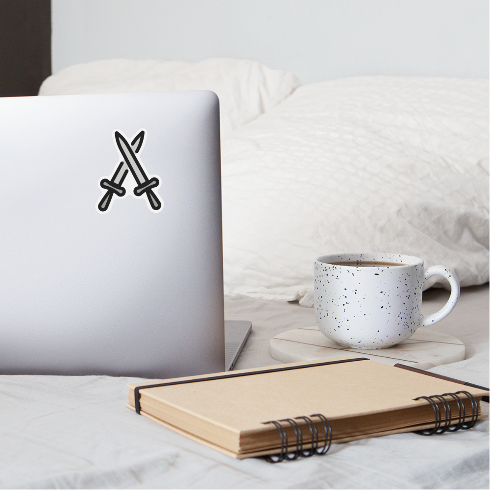 Crossed Swords Moji Sticker - Emoji.Express - white matte