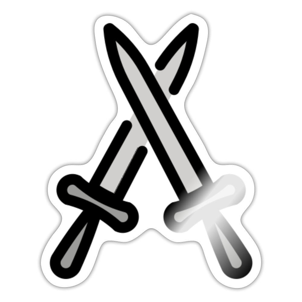 Crossed Swords Moji Sticker - Emoji.Express - white glossy