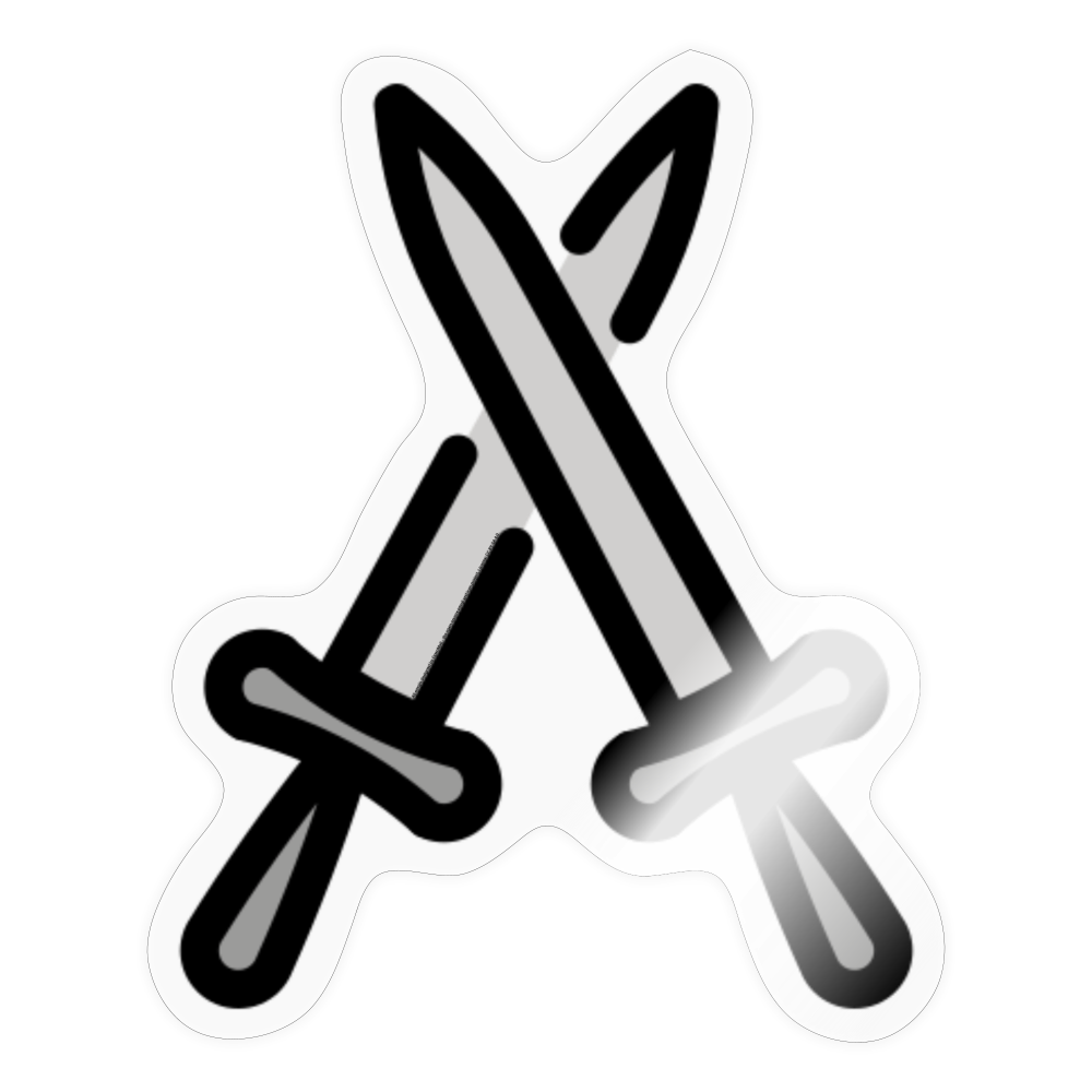 Crossed Swords Moji Sticker - Emoji.Express - transparent glossy