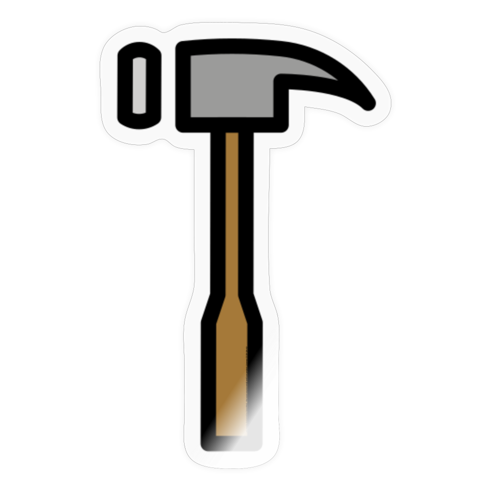 Hammer Moji Sticker - Emoji.Express - transparent glossy