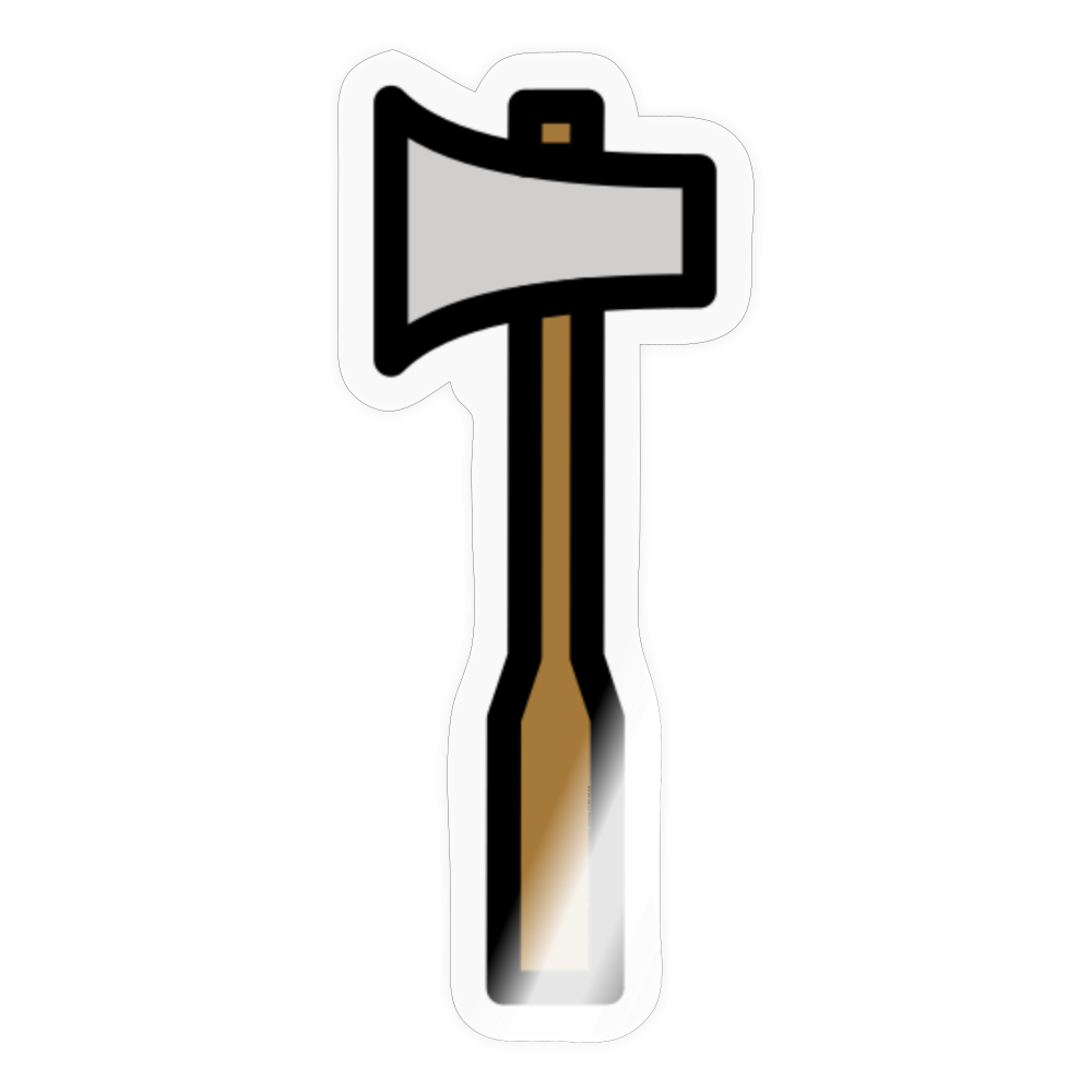 Axe Moji Sticker - Emoji.Express - transparent glossy