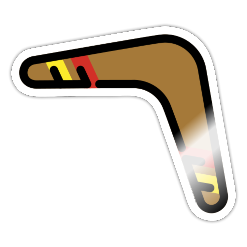 Boomerang Moji Sticker - Emoji.Express - white glossy