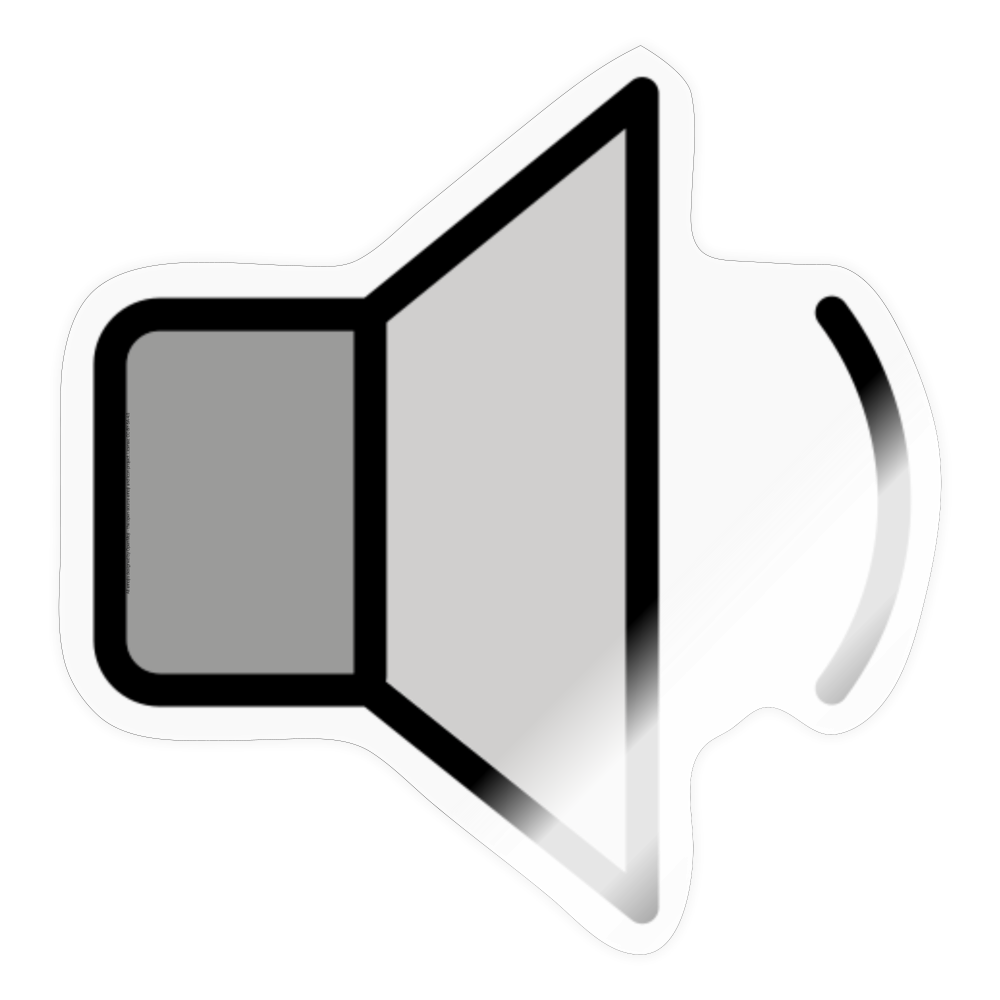 Speaker Low Volume Moji Sticker - Emoji.Express - transparent glossy