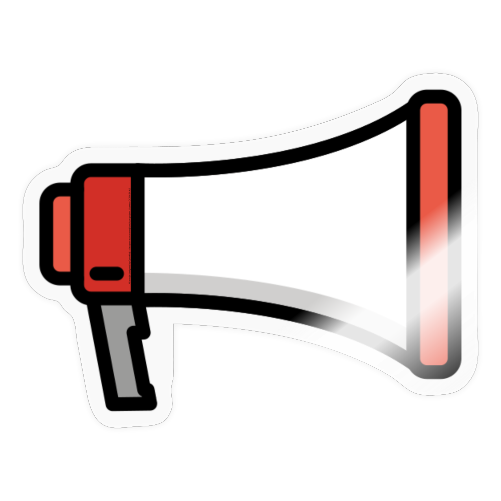 Megaphone Moji Sticker - Emoji.Express - transparent glossy