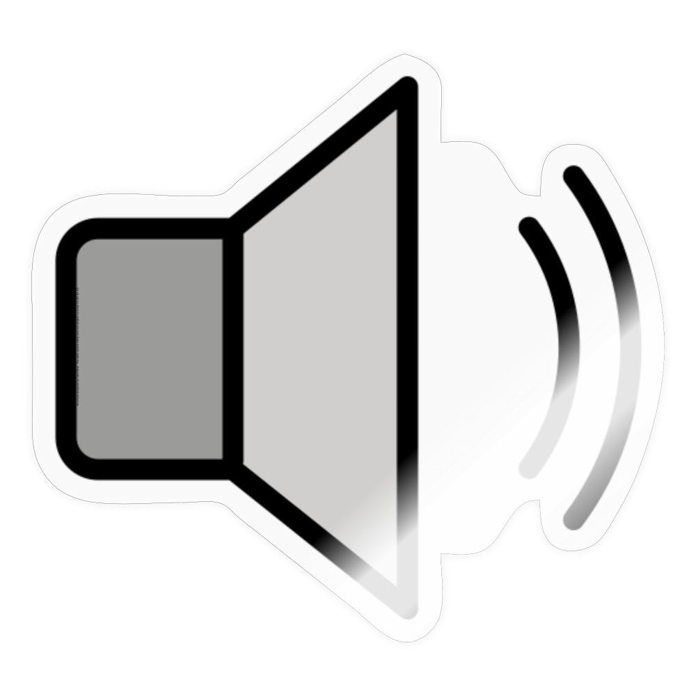 Speaker Medium Volume Moji Sticker - Emoji.Express - transparent glossy