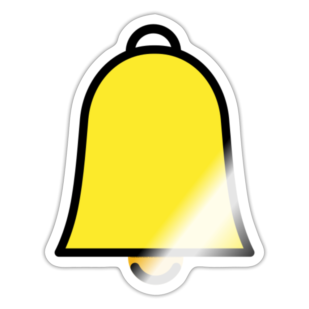 Bell Moji Sticker - Emoji.Express - white glossy