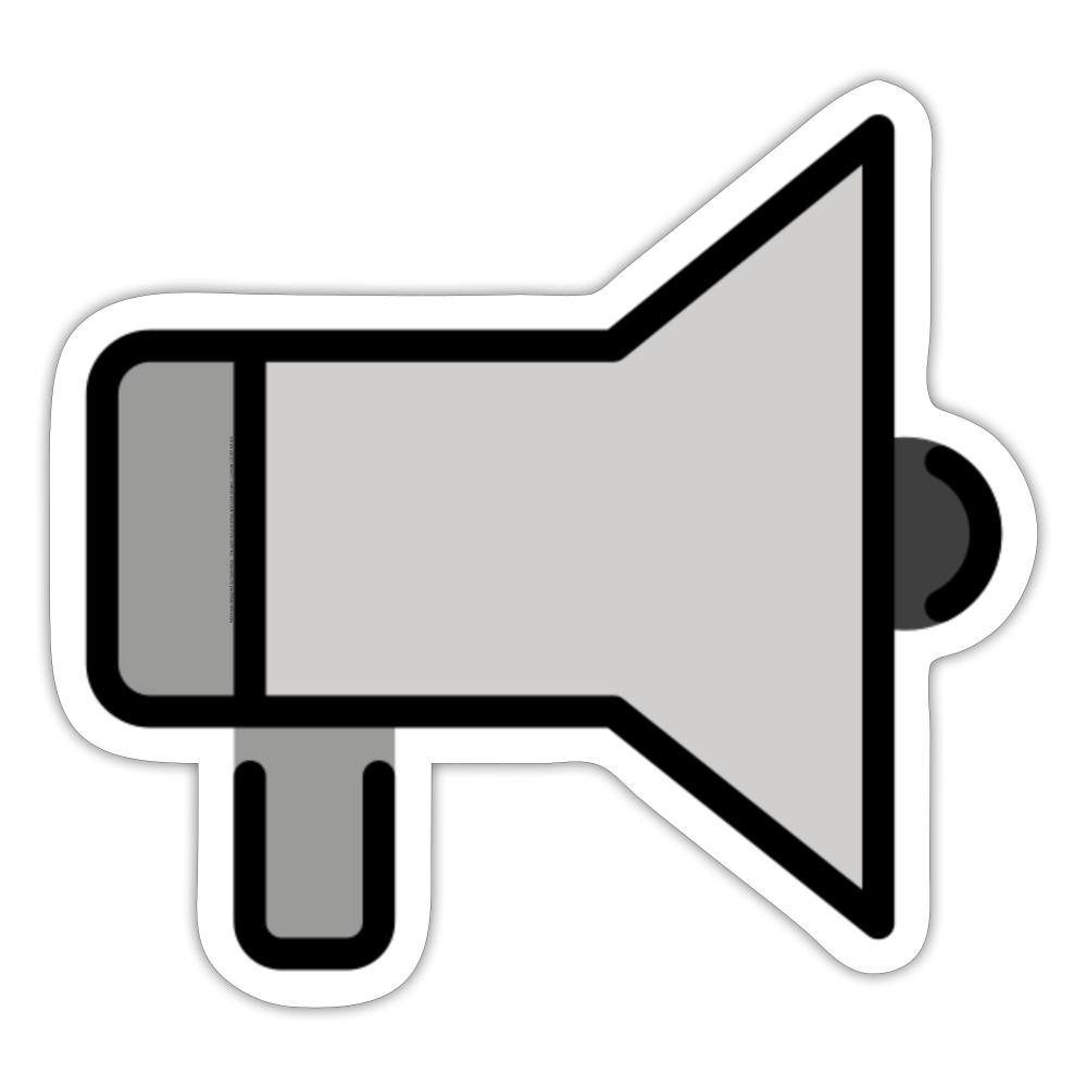 Loudspeaker Moji Sticker - Emoji.Express - white matte